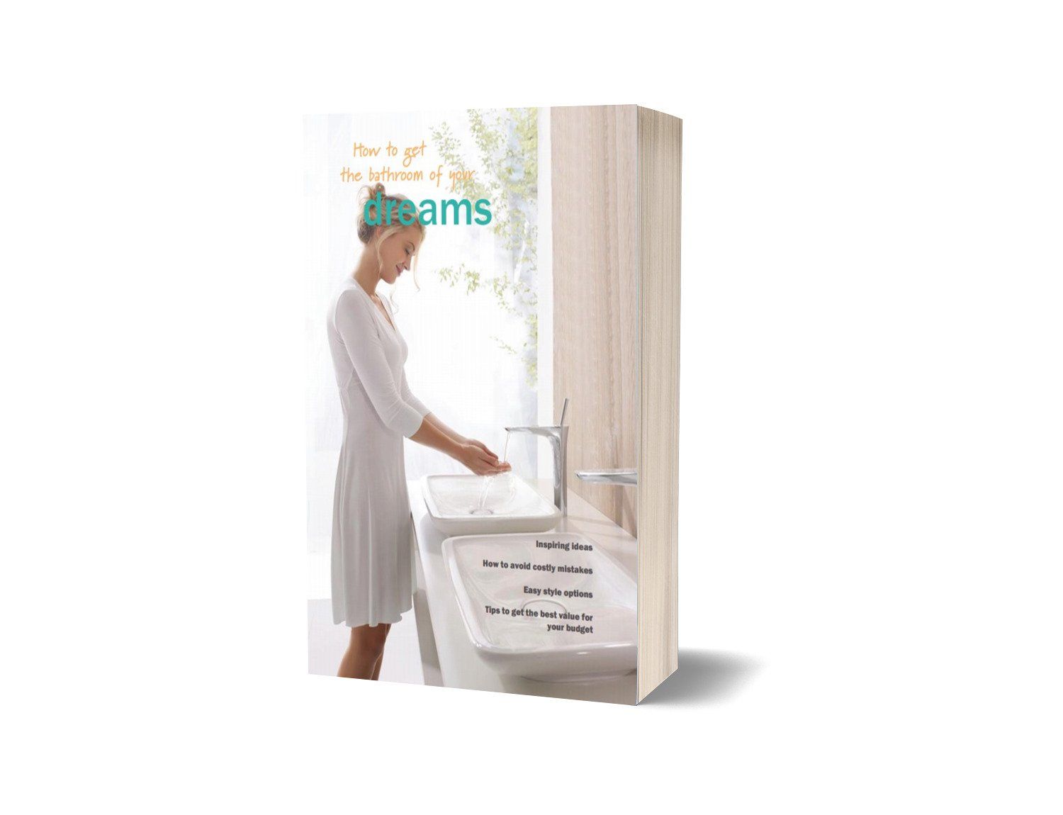 A woman is washing her hands in a bathroom sink.