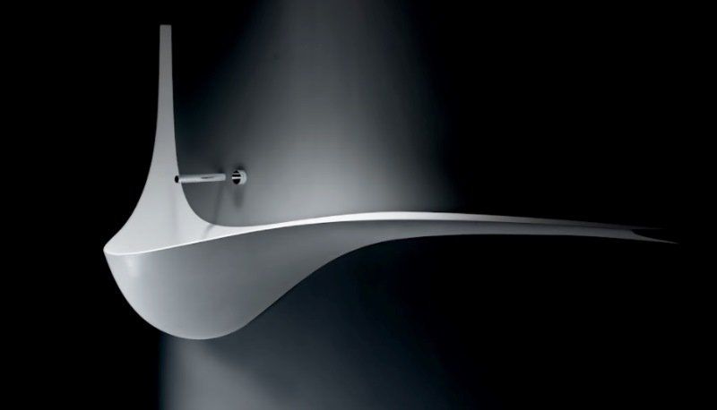 Can you see this sculptured Italian basin in your bathroom? Wing Hand Basin from Falper of Italy