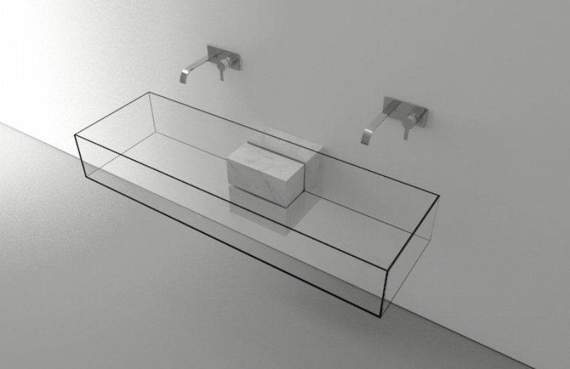 KUB Invisible Basin from Milan-based designer Victor Vasilev KUB Invisible Basin from Victor Vasilev