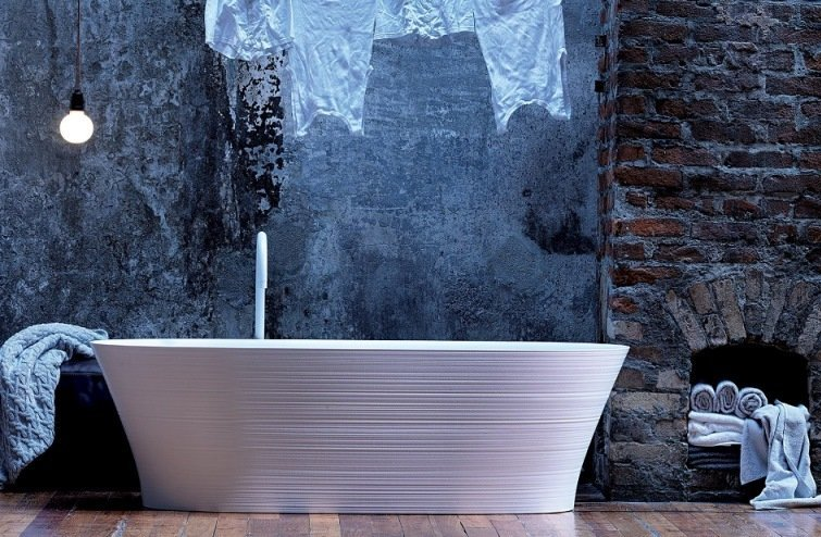 Natural textures give character and depth to a bathroom Natural textures in the bathroom