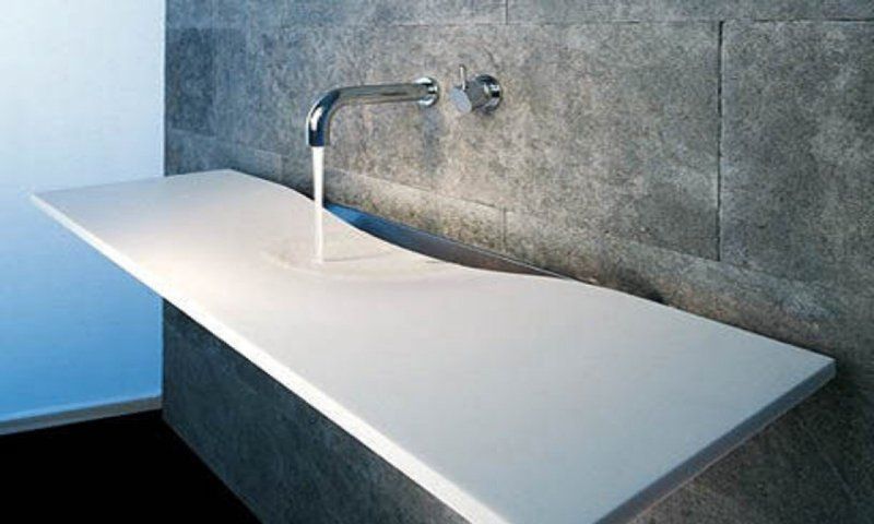 Super slim basins allow water to drain beautifully Super slim basin drains beautifully