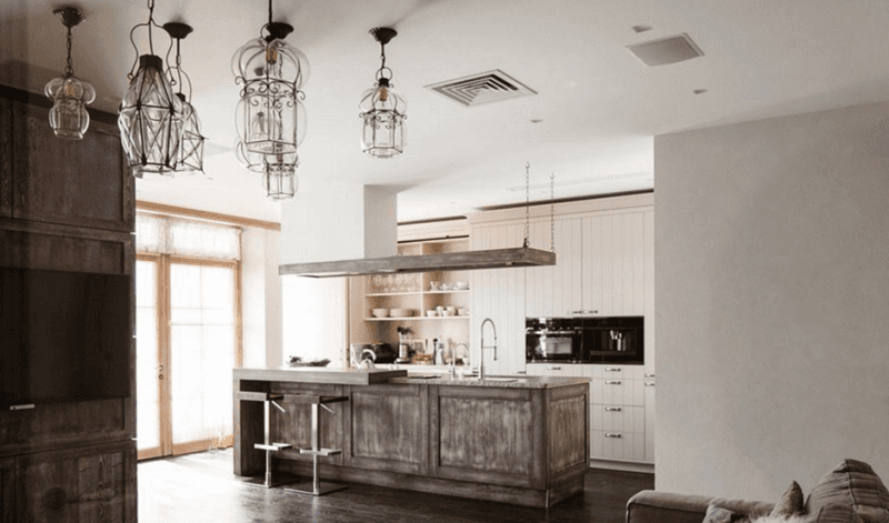 Amazing Russian interior design Faux grain cabinetry in Russia