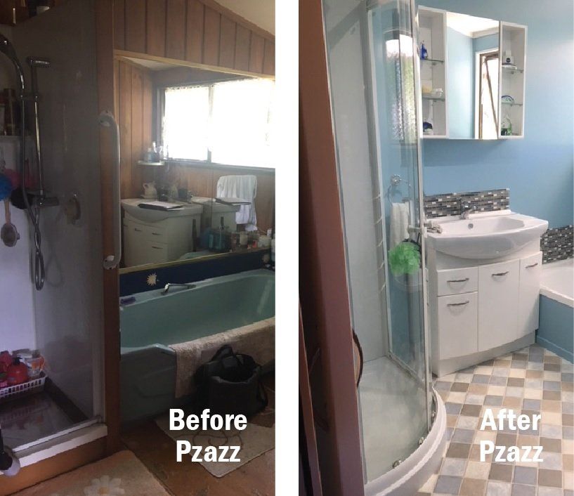 Richie bathroom before and after