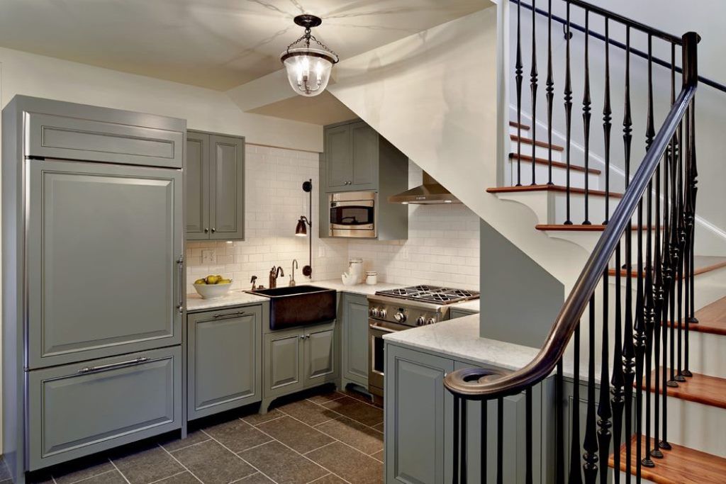 Second kitchen under the stairs
