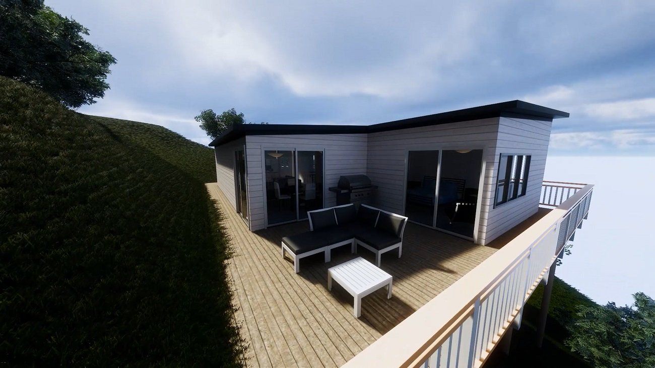 Pzazz Building built this new home on an incredibly steep property New home on Wellington hillside