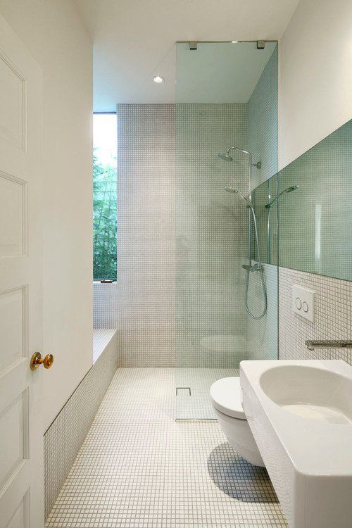 Mosaic tiles used to add the WOW factor in this bathroom Mosaic tiled bathroom