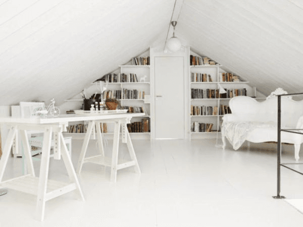 Think about building up, under or out White attic room