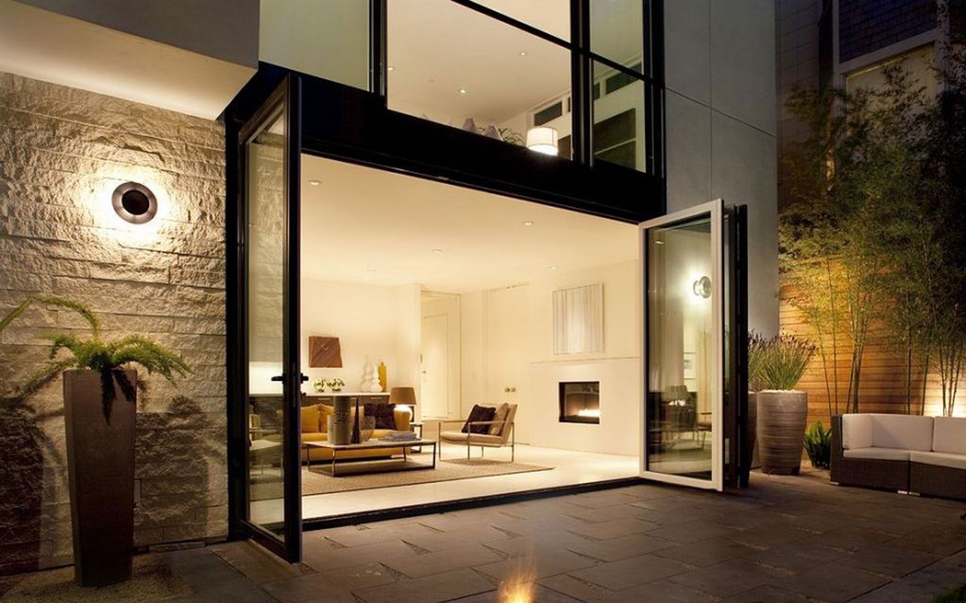 Bifold doors leading onto deck