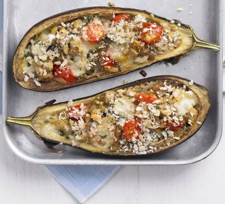 stuffed aubergine stuffed aubergine