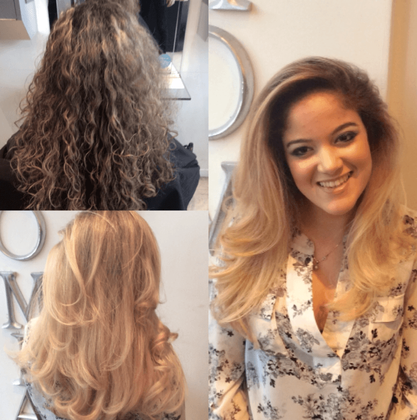 Hair before and after