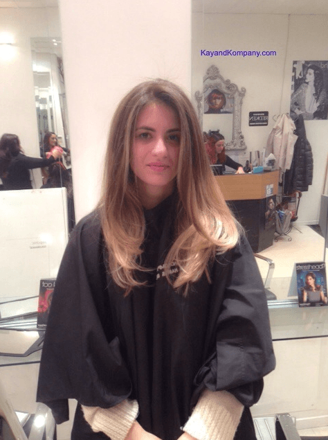 after hair styling