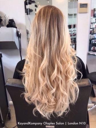 olaplex balayage blonde haircolour ombre hair long hair transformations kayandkompany salon hairdressers muswellhill london n10