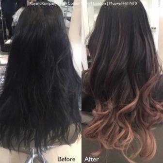 ombre hair long hair transformations kayandkompany salon hairdressers muswellhill london n10