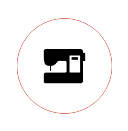 Vector of a sewing machine
