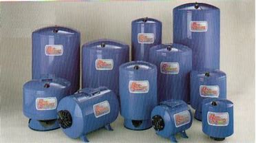 Plumbing Pumps — Red Pressure Tank Installed in Hockessin, DE Plumbing Pumps — Red Pressure Tank Installed in Hockessin, DE