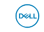 The dell logo is in a blue circle on a white background.