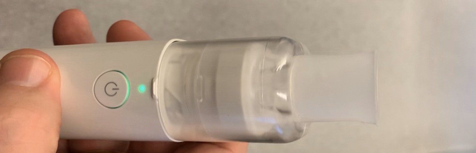 Inhalable PEA spray solution from a nebuliser