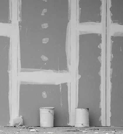 Wall Painting Repair — Gypsum Wall Under Construction in Apartment in Seattle, Washington Wall Painting Repair — Gypsum Wall Under Construction in Apartment in Seattle, Washington