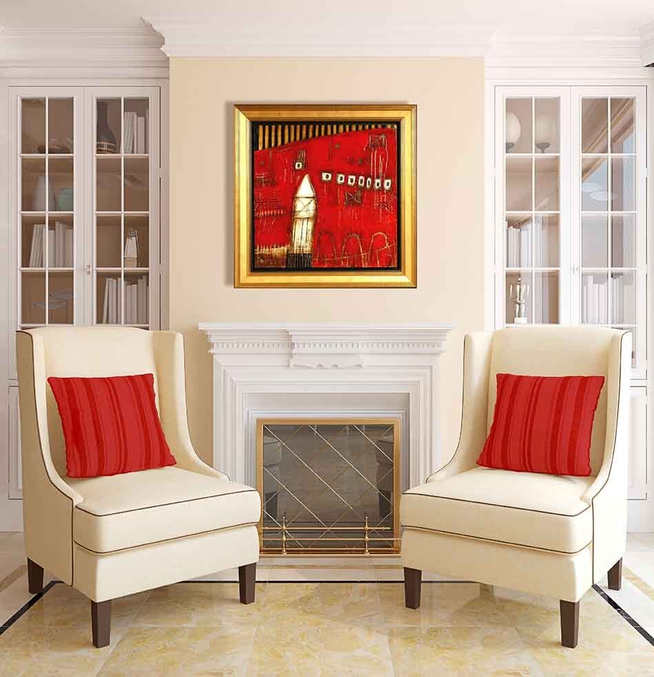 Abstract Black Lines Painting | Inverness, FL | Works of Art Custom Framing & Gallery Inc.