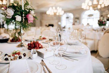 Party Planning — Restaurant Table with Food in Township, NJ