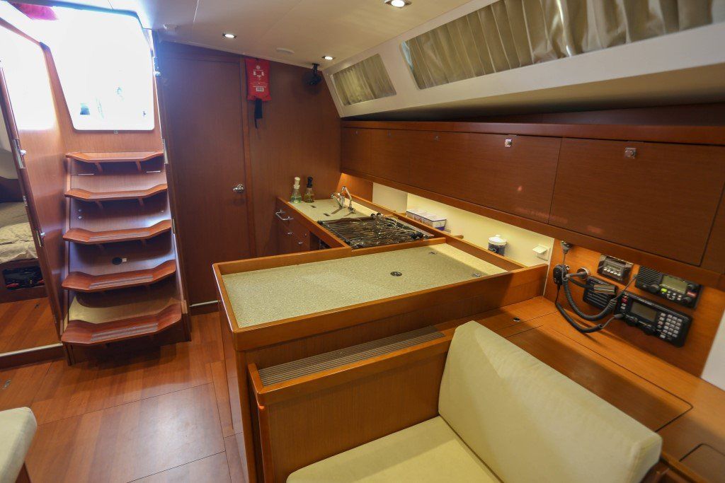 Beneteau Oceanis 45 galley from saloon