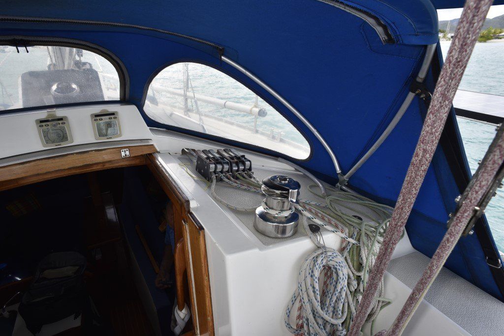 35' Granada Atlantica 375 clutches and winches on starboard coachroof