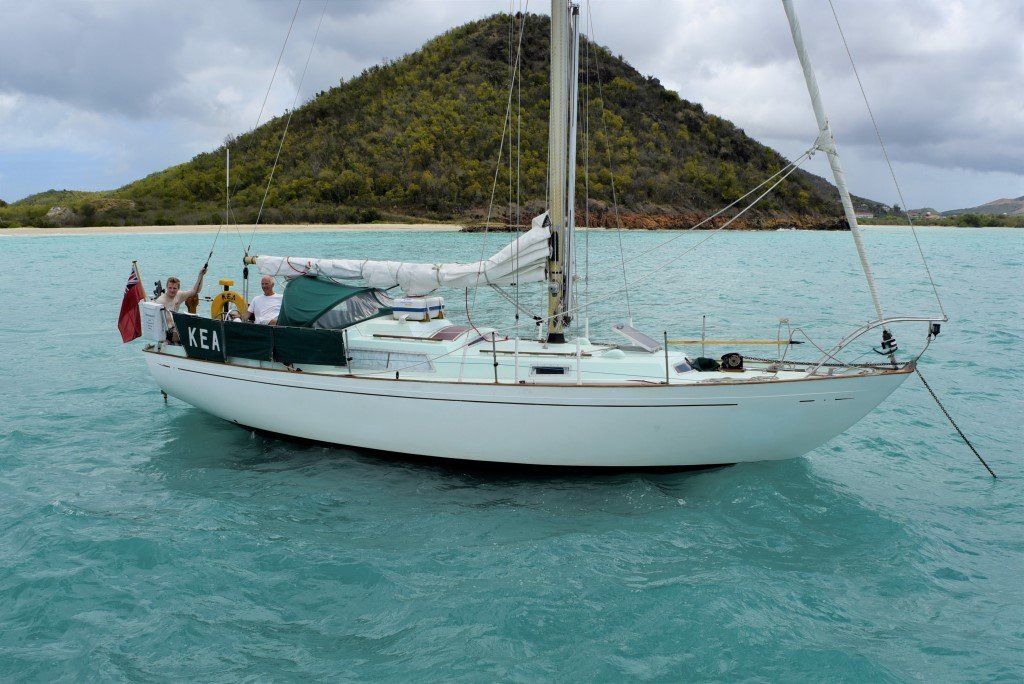 Nicholson 32 at anchor
