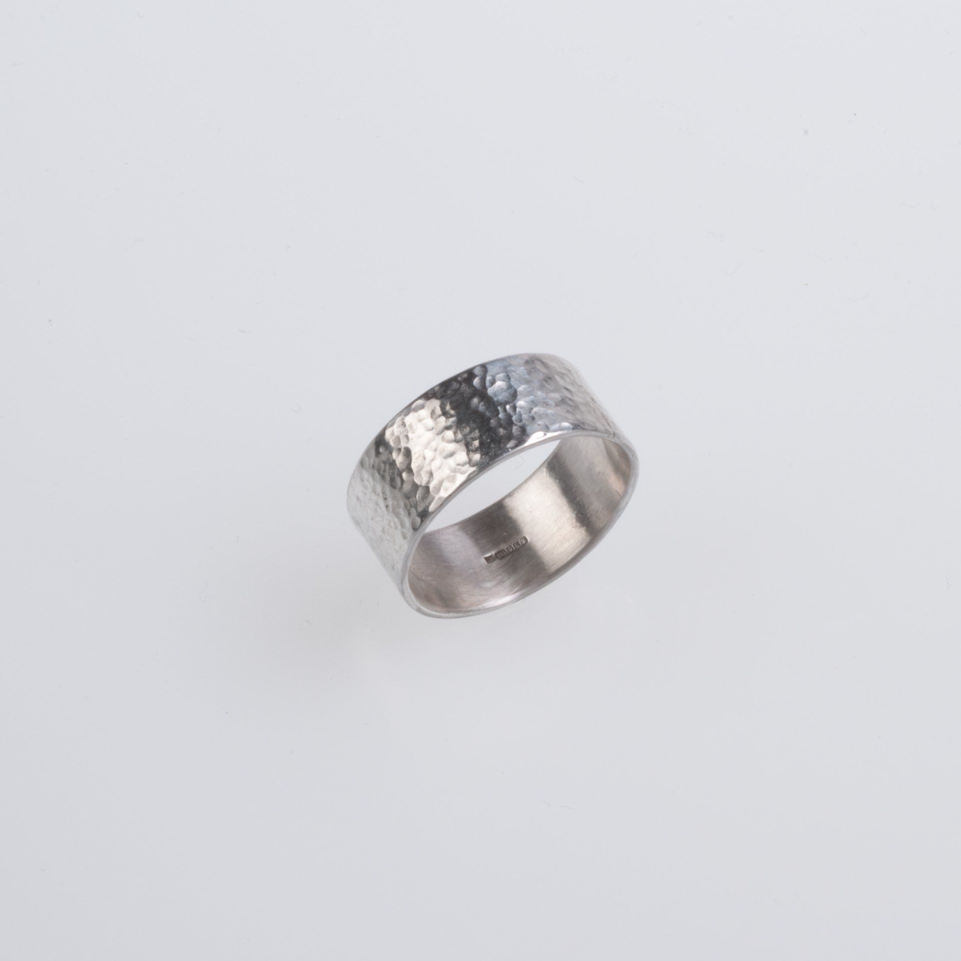 Planished silver ring ©Libby Day Design