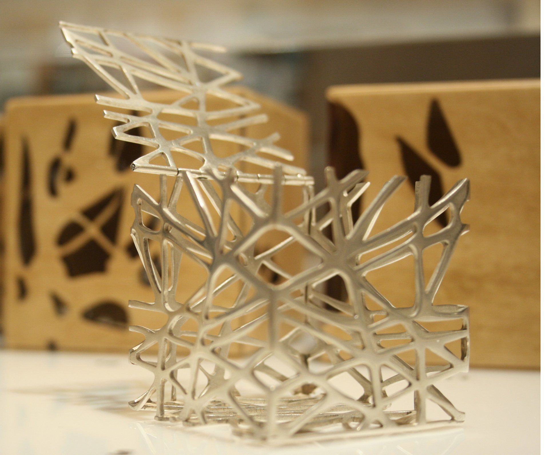 'Details' Silver, hand cut, hinged jewelry box, ©Libby Day Design