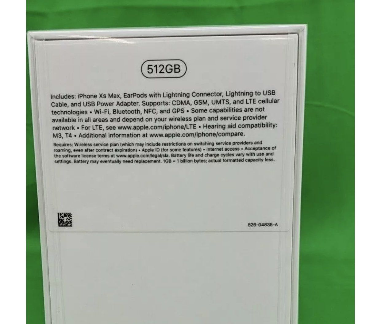 back of iphone box