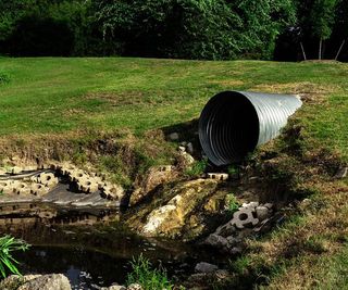 blocked sewer pipe