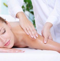 woman enjoying a massage