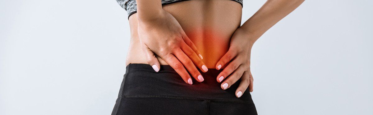 woman with back pain