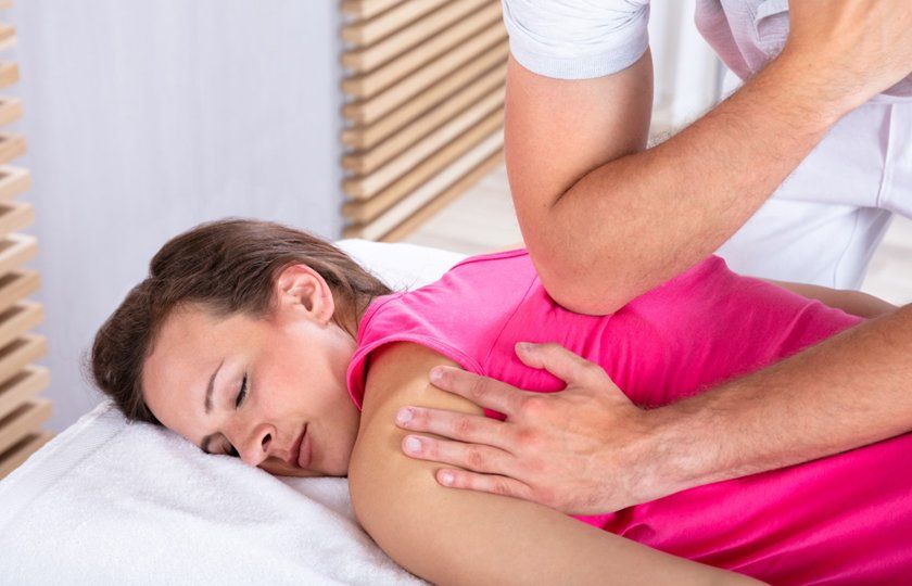 woman being treated