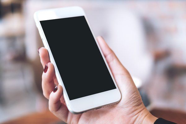 hand holding mobile phone