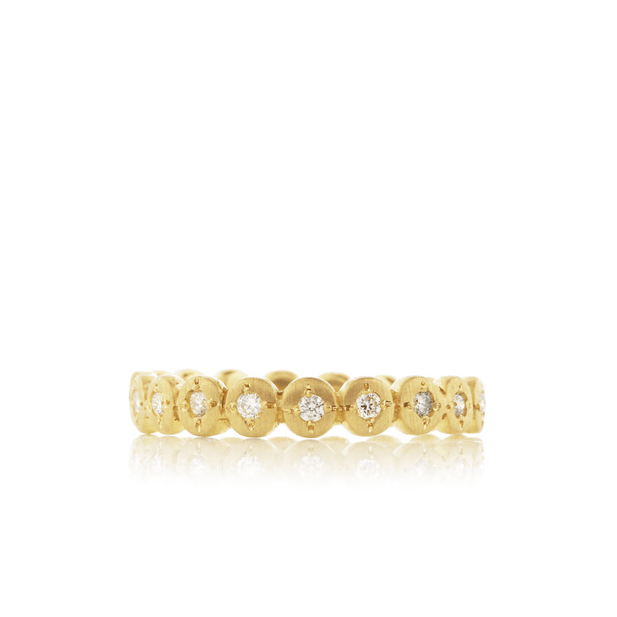 Gold Band With Diamonds - Adel Chefridi - Mansoor Jewelers