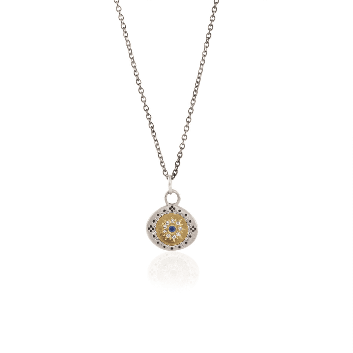 Diamond and Sapphire Neckalce - Adel Chefridi - Mansoor Jewelers