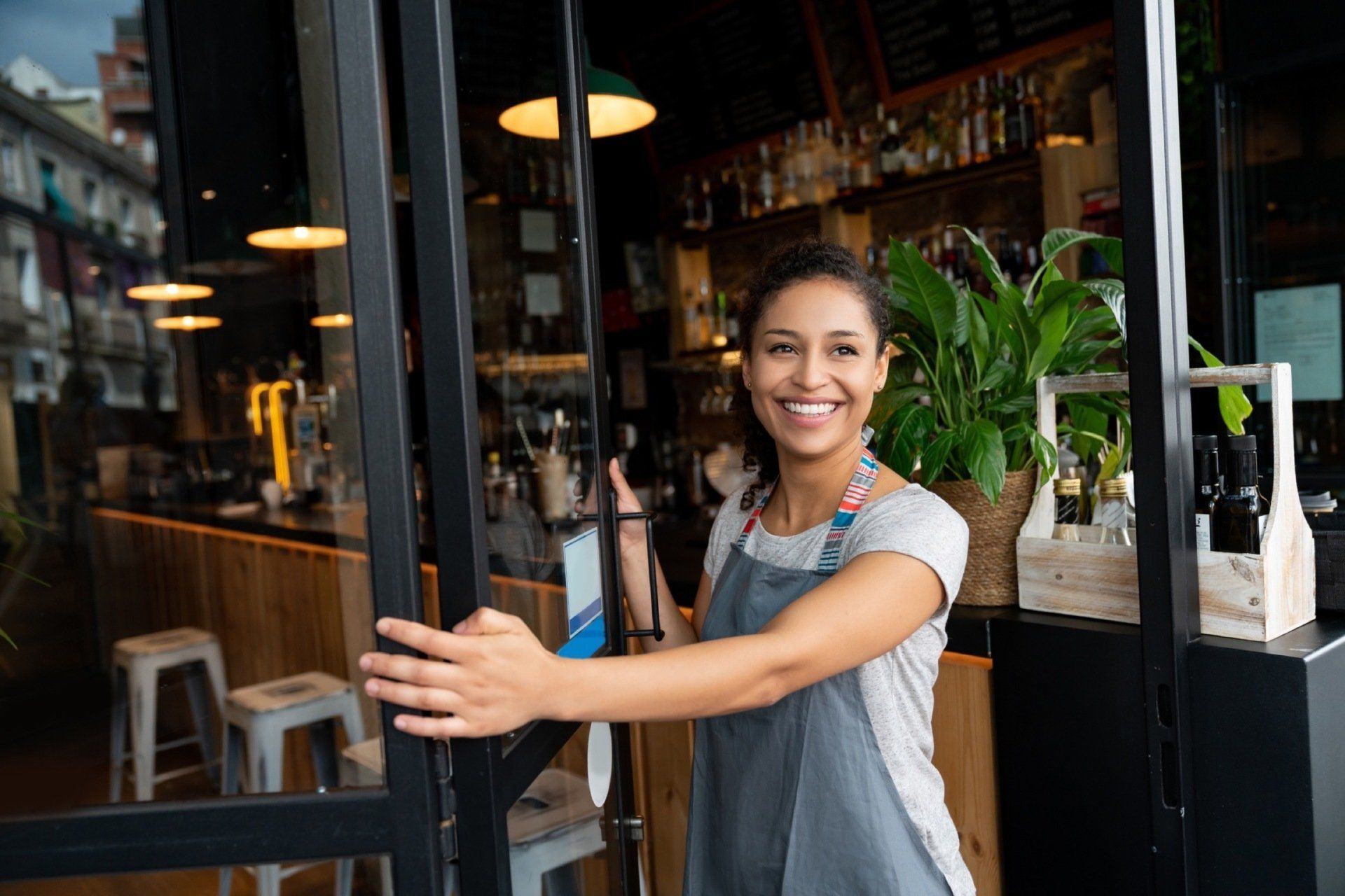 happy business owner