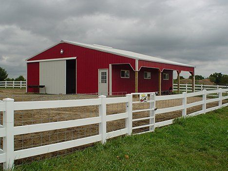 Storage building exterior view
