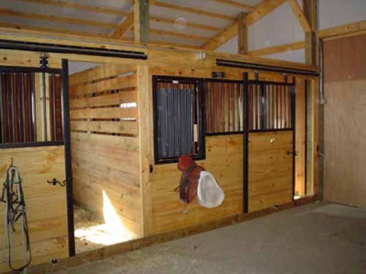 Interior of a equestrian building