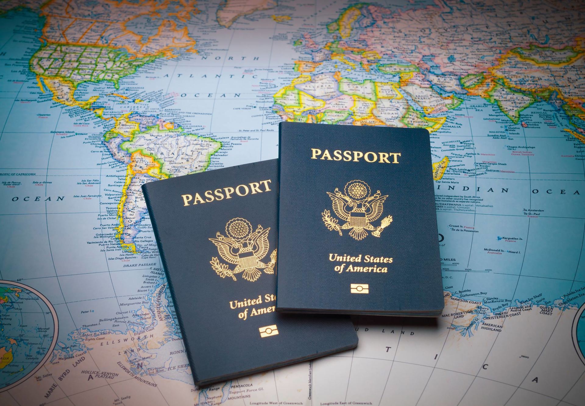 Passport on Global Map — Martinez, GA — Ken Buffington Attorney at Law