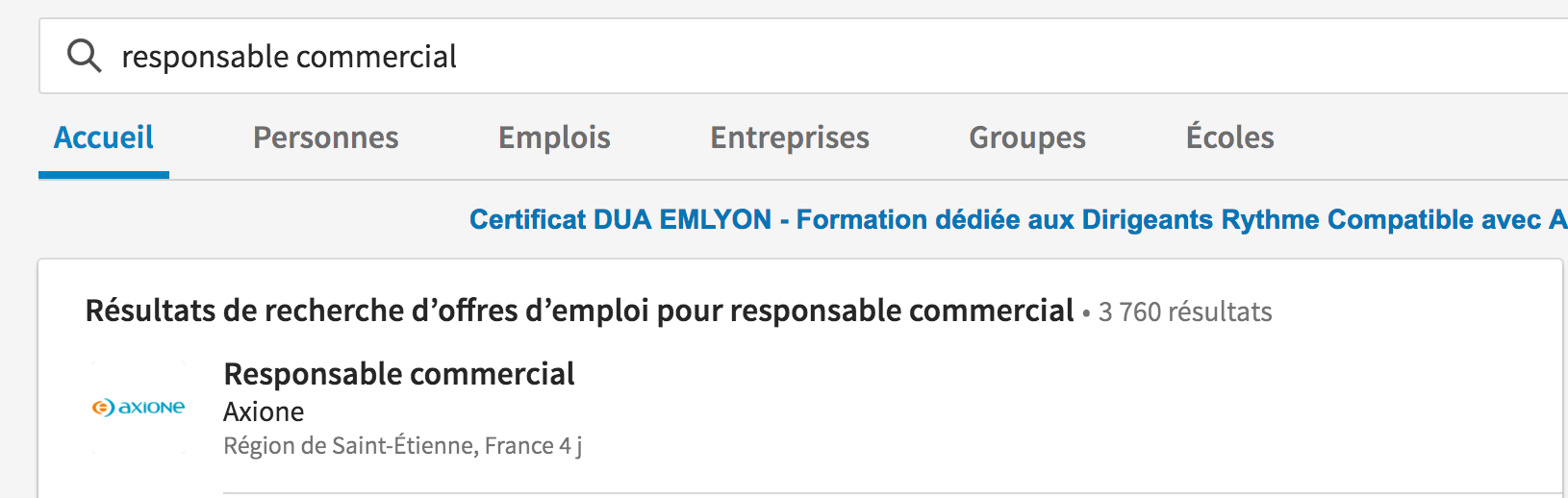 barre de recherche linkedin