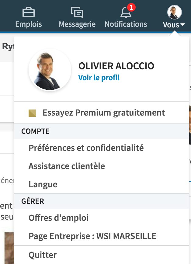 page entreprise linkedin