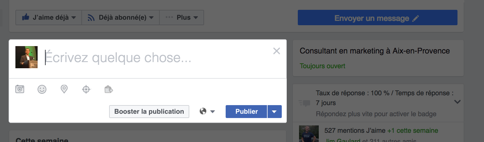 programmer publication sur Facebook