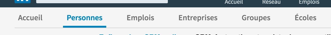 résultat recherche linkedin