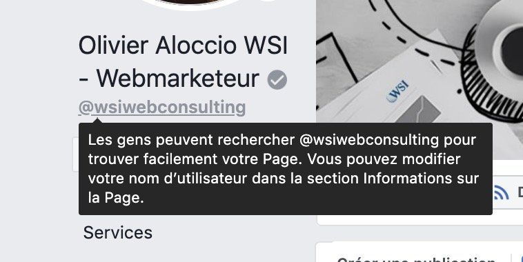 page facebook nom utilisateur