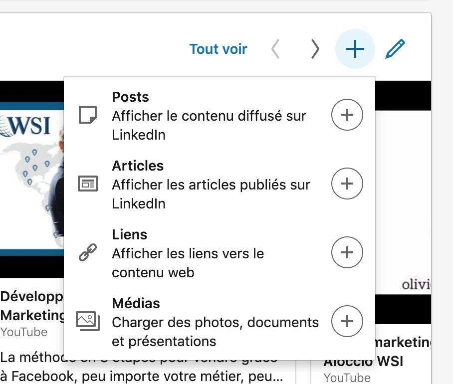 sélection linkedin ajouter