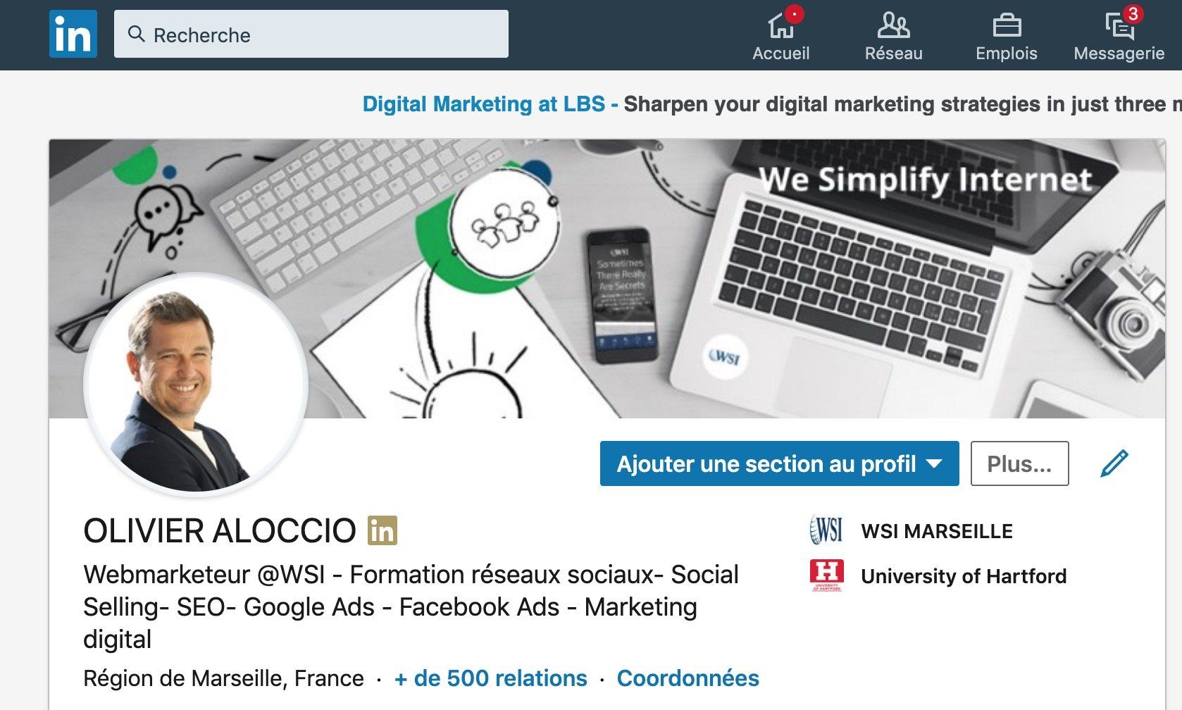 profil linkedin olivier aloccio