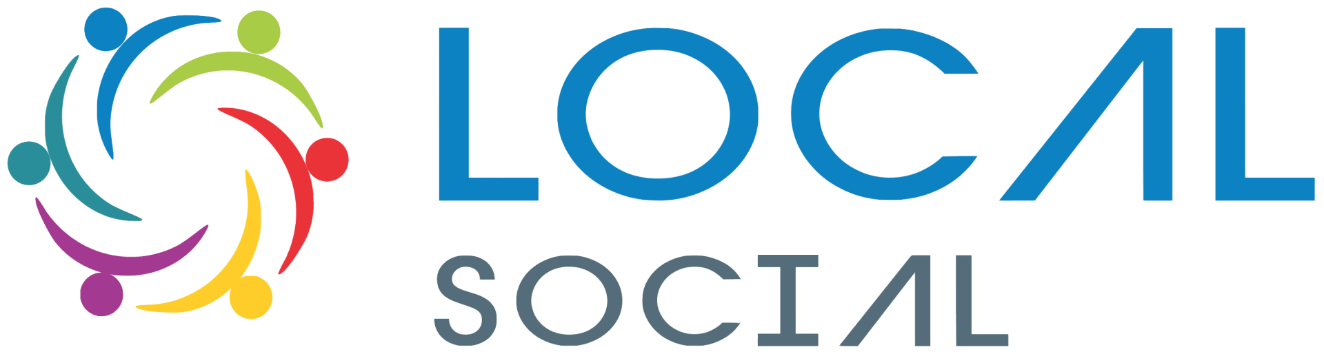 The logo for local social shows a group of people standing next to each other.