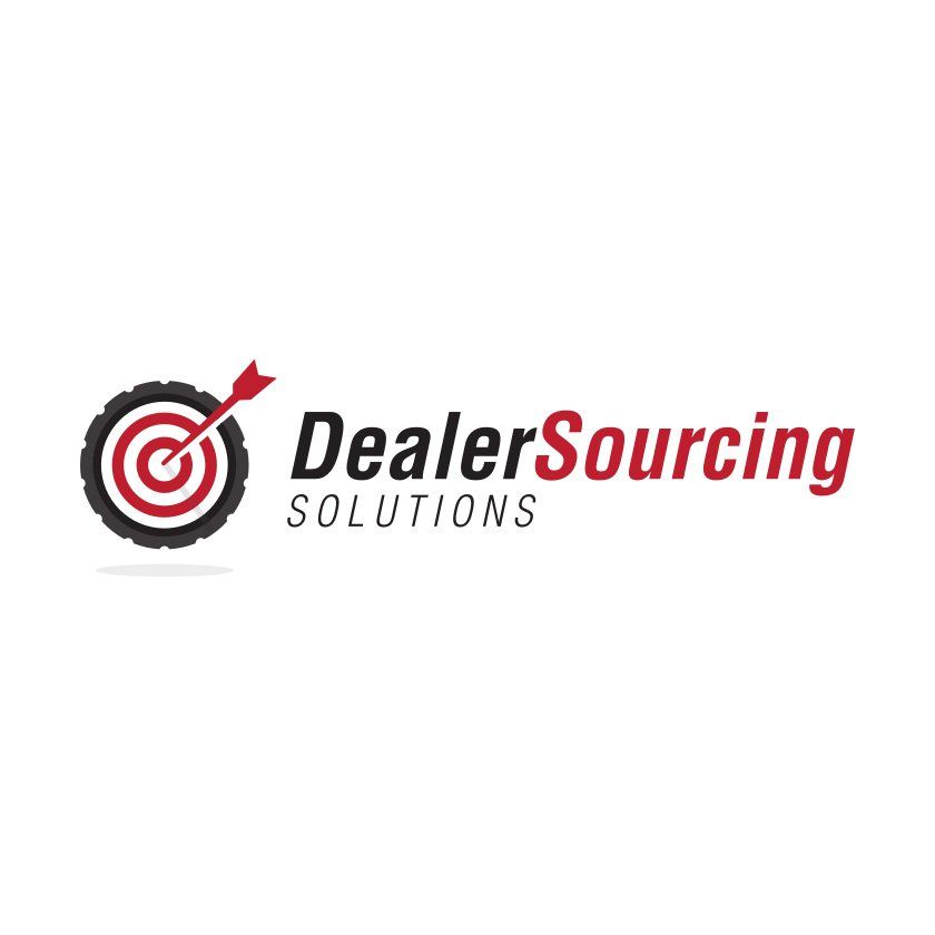 Logo for DealerSourcing Solutions: tire target with red arrow, text
